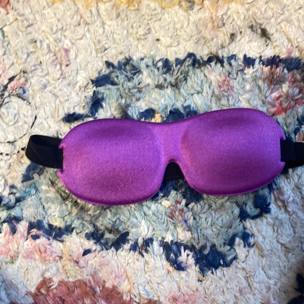 Purple adjustable adult sized sleep mask